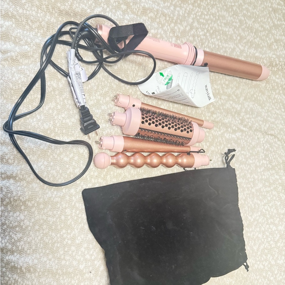 Rose Gold Curling Wand Set